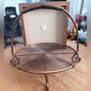 Pier 1 Imports Copper Wire Legged Tray Display Dessert Rustic